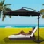 Instahut 3m Black Cantilever Outdoor Umbrella with Base - UV50+ Water-Resistant Polyester Canopy, Steel Frame