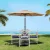 Instahut 2.7m Beige Outdoor Umbrella w/ Base & Tilt | UV50+ Water-Resistant Polyester Canopy | Steel Frame & Easy Setup
