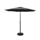 Instahut 2.7m Outdoor Umbrella with UV50+ Black Canopy, Tilt Feature, Steel Frame & Water-Fillable Base