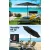 Instahut 2.7m Outdoor Umbrella with UV50+ Black Canopy, Tilt Feature, Steel Frame & Water-Fillable Base