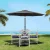 Instahut 2.7m Outdoor Umbrella with UV50+ Black Canopy, Tilt Feature, Steel Frame & Water-Fillable Base