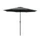Instahut 2.7m Black Outdoor Umbrella - UV50+ Water-Resistant Polyester Canopy, Steel Frame, Tilt Feature, No Base
