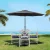 Instahut 2.7m Black Outdoor Umbrella - UV50+ Water-Resistant Polyester Canopy, Steel Frame, Tilt Feature, No Base