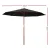 Instahut 3m Outdoor Umbrella Black, Wooden Pole, UV50+ Water-Resistant Beach Garden Patio Sun Shade Canopy