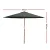 Instahut 3m Outdoor Umbrella Charcoal, Wooden Pole, UV50+ Water-Resistant Polyester Canopy for Patio, Beach, Garden