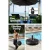Instahut 3m Black Outdoor Umbrella with Tilt, UV50+ Polyester Canopy & Portable Base for Garden, Beach, Patio Use