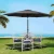 Instahut 3m Black Outdoor Umbrella with Tilt, UV50+ Polyester Canopy & Portable Base for Garden, Beach, Patio Use