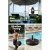 Instahut 3m Outdoor Umbrella with Tilt & UV50+ Charcoal Canopy, Water-Resistant Polyester, Steel Frame & Base