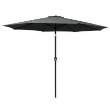 Instahut 3m Black Outdoor Umbrella: UV50+ Water-Resistant Polyester Canopy, Tilt & Steel Frame for Beach, Garden, Patio
