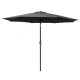 Instahut 3m Black Outdoor Umbrella: UV50+ Water-Resistant Polyester Canopy, Tilt & Steel Frame for Beach, Garden, Patio
