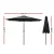 Instahut 3m Black Outdoor Umbrella: UV50+ Water-Resistant Polyester Canopy, Tilt & Steel Frame for Beach, Garden, Patio