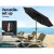 Instahut 3m Black Outdoor Umbrella: UV50+ Water-Resistant Polyester Canopy, Tilt & Steel Frame for Beach, Garden, Patio