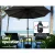 Instahut 3m Black Outdoor Umbrella: UV50+ Water-Resistant Polyester Canopy, Tilt & Steel Frame for Beach, Garden, Patio