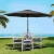 Instahut 3m Black Outdoor Umbrella: UV50+ Water-Resistant Polyester Canopy, Tilt & Steel Frame for Beach, Garden, Patio