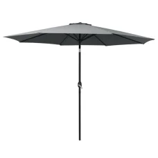 Instahut 3m Charcoal UV50+ Outdoor Umbrella with Tilt Function, Water-Resistant Polyester Canopy, Steel Frame