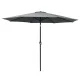 Instahut 3m Charcoal UV50+ Outdoor Umbrella with Tilt Function, Water-Resistant Polyester Canopy, Steel Frame