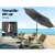 Instahut 3m Charcoal UV50+ Outdoor Umbrella with Tilt Function, Water-Resistant Polyester Canopy, Steel Frame