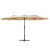Instahut 4.57m Beige Outdoor Umbrella with UV50+ Dodecagon Canopy, Steel Frame, and Portable Base for Beach or Garden