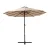 Instahut 4.57m Beige Outdoor Umbrella with UV50+ Dodecagon Canopy, Steel Frame, and Portable Base for Beach or Garden