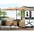 Instahut 4.57m Beige Outdoor Umbrella with UV50+ Dodecagon Canopy, Steel Frame, and Portable Base for Beach or Garden