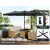 Instahut 4.57m UV50+ Black Outdoor Umbrella - Dodecagon Canopy, Steel Frame, Water-Resistant for Garden & Beach