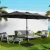 Instahut 4.57m UV50+ Black Outdoor Umbrella - Dodecagon Canopy, Steel Frame, Water-Resistant for Garden & Beach