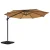 Instahut 3m Beige Cantilever Outdoor Umbrella with Base, 360° Tilt, UV50+ Water-Resistant Polyester, Sturdy Steel Frame