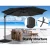Instahut 3m Black Outdoor Umbrella with 360° Tilt & Water-Fillable Base, UV50+ Polyester Canopy, Steel Frame, Portable