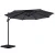 Instahut 3m Cantilever Outdoor Umbrella w/Base, Charcoal, UV50+ Polyester, 360° Tilt, Water-Resistant, Steel Frame