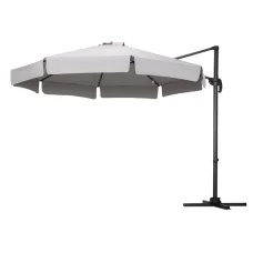 Instahut 3m Cantilever Outdoor Umbrella - 360° Tilt, UV50+ Grey Canopy, Aluminium Frame, Beach-to-Backyard Versatility