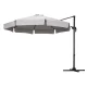 Instahut 3m Cantilever Outdoor Umbrella - 360° Tilt, UV50+ Grey Canopy, Aluminium Frame, Beach-to-Backyard Versatility