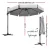Instahut 3m Cantilever Outdoor Umbrella - 360° Tilt, UV50+ Grey Canopy, Aluminium Frame, Beach-to-Backyard Versatility