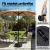 Instahut Outdoor Umbrella Base Weight, Fillable PE Plastic Stand, Fits 35-38mm Poles, 12kg Water Filled Stability, Black