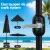 Instahut 2.9m Black Outdoor Market Umbrella with LED String Lights, Water-Resistant Polyester Canopy & Tilt Mechanism