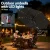 Instahut 2.9m Charcoal Outdoor Market Umbrella with LED String Lights, Tilt Feature, and Durable Steel Frame