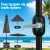 Instahut 2.9m Charcoal Outdoor Market Umbrella with LED String Lights, Tilt Feature, and Durable Steel Frame