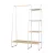 Artiss 150cm Wardrobe Clothes Rack & Airer | Sturdy Powder-Coated Metal, Anti-Slip Design, Eco-Friendly MDF Shelves