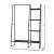 Artiss 150cm Metal Wardrobe Clothes Rack with 5 Storage Shelves, Anti-Slip Bar, Sturdy Powder-Coated Frame - Black