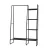 Artiss 150cm Metal Wardrobe Clothes Rack with 5 Storage Shelves, Anti-Slip Bar, Sturdy Powder-Coated Frame - Black