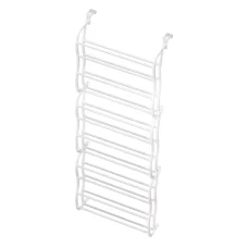 Artiss Eric Over Door Shoe Rack Organiser, 24 Pairs, 12-Tier, Metal & PP, Tool-Free Assembly, 50.4x16.4x173