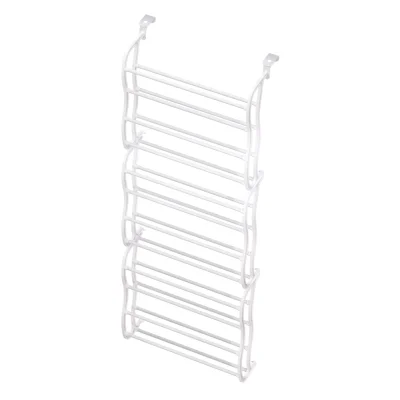 Artiss Eric Over Door Shoe Rack Organiser, 24 Pairs, 12-Tier, Metal & PP, Tool-Free Assembly, 50.4x16.4x173