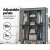 Artiss Large Portable Clothes Closet Wardrobe, Metal Frame, Non-Woven Fabric, Grey, 124x42x173 cm, DIY Assembly