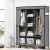 Artiss Large Portable Clothes Closet Wardrobe, Metal Frame, Non-Woven Fabric, Grey, 124x42x173 cm, DIY Assembly