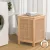 Artiss Wooden Laundry Hamper Cabinet – Pine Frame with Weaved Panels, Detachable Lid & Removable Linen Bag, 38x38x55cm
