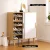 Artiss Shoe Cabinet MDF Rubberwood 90x34x97cm White Grey Pine 30 Pairs Sliding Doors Organiser Stylish Entryway
