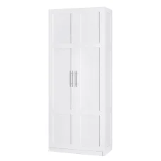 Artiss 2 Door Buffet Sideboard Cupboard Cabinet Pantry White - Versatile 180cm Tall Storage Solution, Easy Assembly