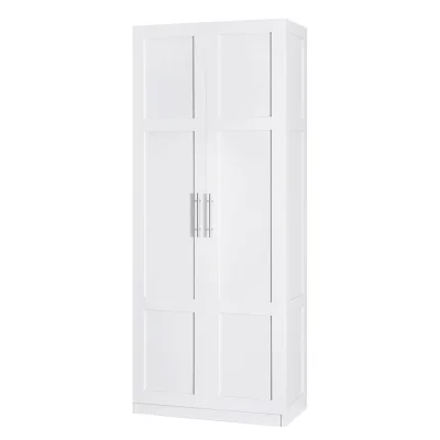 Artiss 2 Door Buffet Sideboard Cupboard Cabinet Pantry White - Versatile 180cm Tall Storage Solution, Easy Assembly