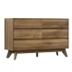 Artiss Chest of Drawers, High-Density Particle Board, 120x40x75cm, Walnut, Contemporary Design, 6 Spacious Drawers
