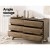 Artiss Chest of Drawers, High-Density Particle Board, 120x40x75cm, Walnut, Contemporary Design, 6 Spacious Drawers Artiss Chest of Drawers, High-Density Particle Board, 120x40x75cm, Walnut, Contemporary Design, 6 Spacious Drawers