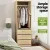 Artiss Pine Wardrobe Organiser: 3 Drawers, Metal Hanging Rail, 15mm Particle Board, Compact 60x48x185cm Design Artiss Pine Wardrobe Organiser: 3 Drawers, Metal Hanging Rail, 15mm Particle Board, Compact 60x48x185cm Design